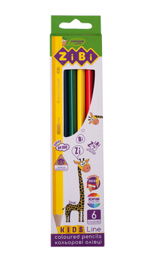 Кольорові олівці, 6 кольорів, KIDS Line - 1