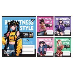 Зошит учнівський шкільний Yes Brightness style А5 18 аркушів клітинка - 1
