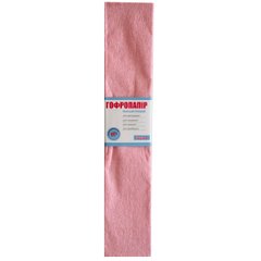 Бумага гофрированная 1Вересня перламутровая розовая 20% (50см*200см) - 1