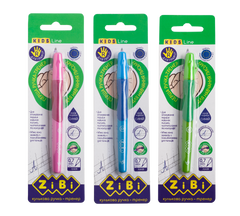 Ручка шариковая для правши с резиновым грипом, синий, блистер (1шт.), KIDS Line - 1