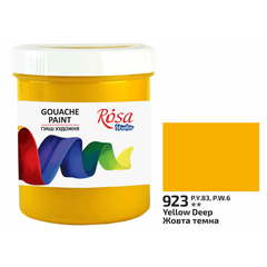 Фарба гуашева, Жовта темна (923), 100мл, ROSA Studio - 1