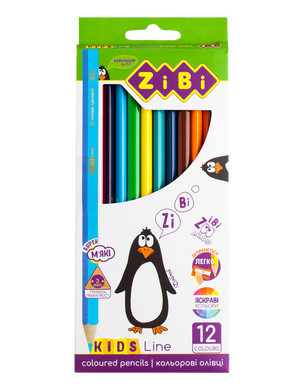 Кольорові олівці, 12 кольорів, KIDS Line - 1