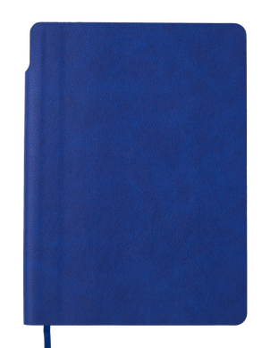 Блокнот діловий FRESH, А5, 96 арк., клітинка, синій, шт.шкіра - 2