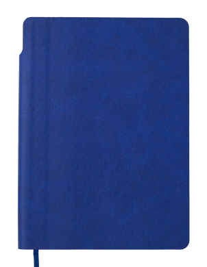 Блокнот діловий FRESH, А5, 96 арк., клітинка, синій, шт.шкіра - 10