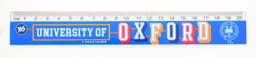 Лінійка 20 см "Oxford"(blue) - 1