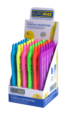 Ручка масляная автоматическая TROPICAL TOUCH, RUBBER TOUCH, 0,7 мм, пласт.корпус, синие чернила - 2