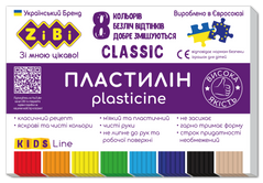 Пластилін CLASSIC 8 кольорів, 160г, KIDS Line - 1