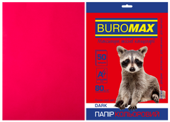 Бумага цветная DARK, бордовая, 50 л., А4, 80 г/м&sup2; - 1
