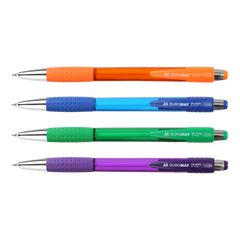 Ручка шариковая автоматическая BRIGHT, 0,7 мм, пласт.корпус, рез.грип, синие чернила - 1