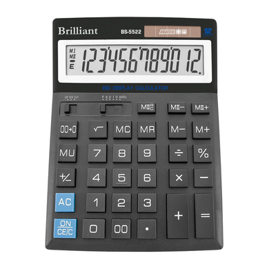 Калькулятор Brilliant BS-5522, 12 розрядів - 1