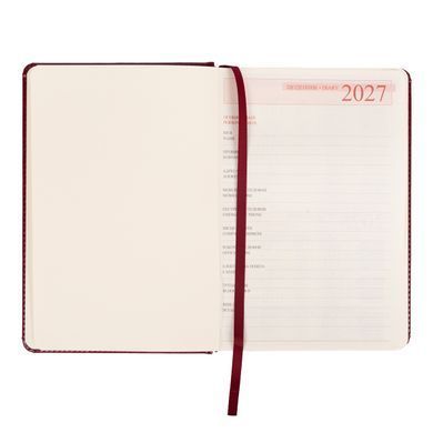 Ежедневник Leo Planner Vector А5 датированный 2027 твердый бордовый 368 страниц - 4