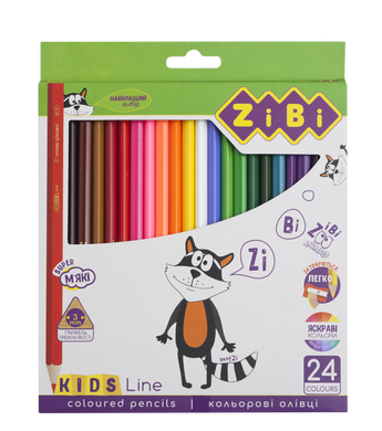 Кольорові олівці, 24 кольорів, KIDS Line - 1