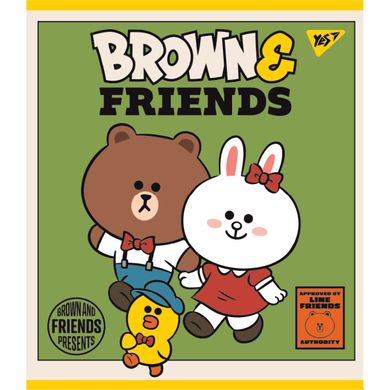 Тетрадь YES Line Friends А5 48 листов клетка - 1