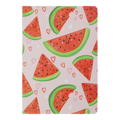 Книга для нотаток FRUITS, А5, 32 арк., клітинка, прошита обкладинка, рожева - 1
