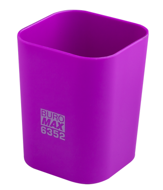 Стакан пластиковый для канц. принадлежностей, RUBBER TOUCH , фиолетовый - 1