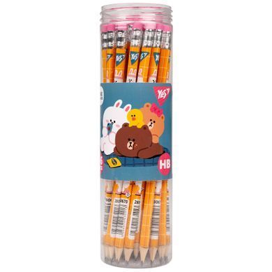 Олівець чорнографітний Yes Line Friends Cony тригранний з гумкою - 2