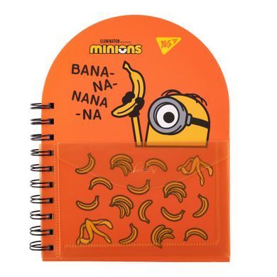 Блокнот Yes В6+ подвійна cпіраль з пластиковою кишенею Minions крапка - 4