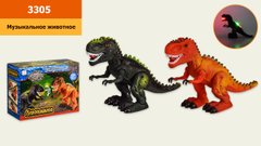 Интерактивное животное 3305 (48шт|2)Динозавр, батар звук, ходит, в коробке 22*17*10 см, р-р игрушки – 30*11*19 см - 1