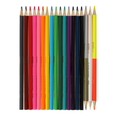 Олівці кольорові, 21 кол. (15 стандарт, 3 двосторон), тригранний, KIDS Line - 1