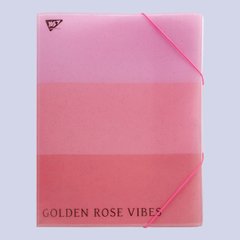 Папка-органайзер YES на резинке А4 "Rose Gold", 4 отд, фольга - 1
