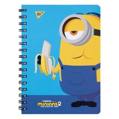 Блокнот YES А5, 80 л., дв. cпираль с резинкой Minions - 3