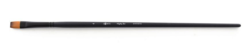 Художній пензель, синтетика "Santi Highly Pro", довга ручка, плоска, №4 - 3