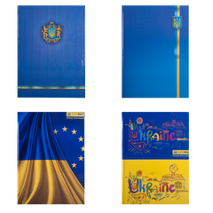 Книга канцелярская UKRAINE, А4, 96 л., клетка, офсет, твердая ламинированная обложка, ассорти - 1