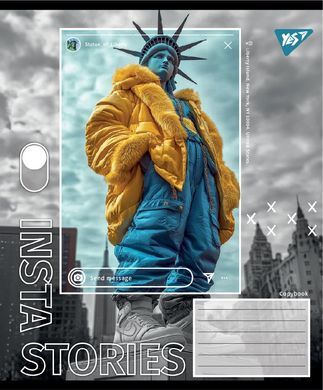 Зошит учнівський загальний Yes Insta Storys А5 36 аркушів клітинка - 6