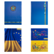 Книга канцелярська UKRAINE, А4, 96 арк., клітинка, офсет,тверда ламінована обкладинка, асорті - 6