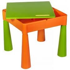 Комплект "Мамут" ( Столик+2 крісла ) Помаранчево-зелений Tega Baby - 2