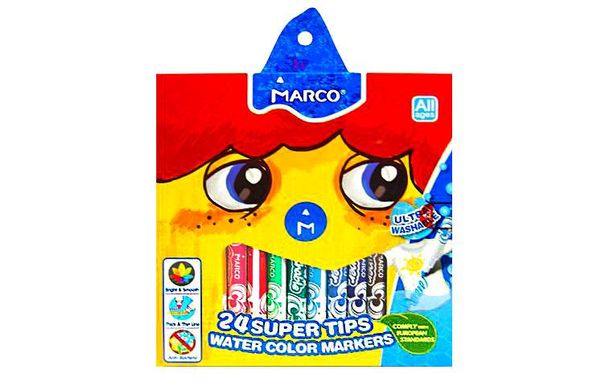 Фломастеры 24цв. Super Washable Color Markers MARCO - 1