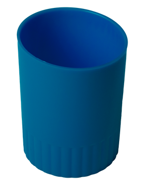 Стакан пластиковий для письмового приладдя, JOBMAX, синій - 1
