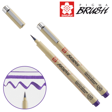 Лінер-пензель PIGMA Brush, Фіолетовий, Sakura - 1