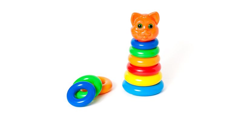 Пірамідка "Кішка" (5 кілець+верхівка кішка) - 1