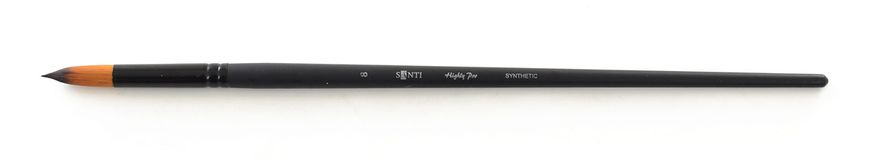 Художній пензель, синтетика "Santi Highly Pro", довга ручка, кругла, №8 - 1