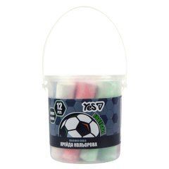 Мел цветной Yes Football JUMBO 12 штук в ведре - 1