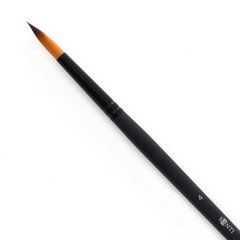 Кисть художественная синтетика "Santi Highly Pro", длинная ручка, круглая, №4 - 1