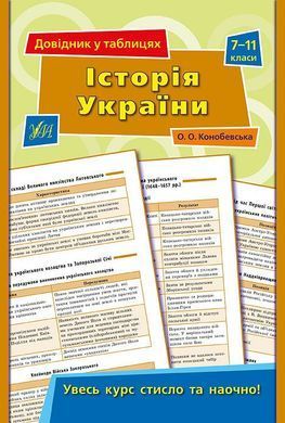 Книга серії: Довідник у таблицях "Історія України" 7-11 класи - 2