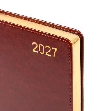 Ежедневник Leo Planner City А5 датированный 2027 твердый коричневый 368 страниц - 5