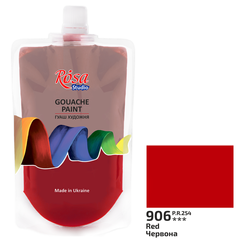 Краска гуашевая, (906) Красная, 200мл, ROSA Studio - 1