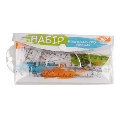 Набор линеек Yes 4 предмета линейка 15 см в ПВХ чехле - 2
