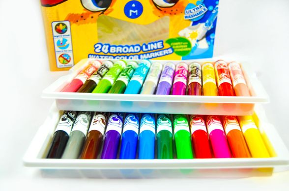 Фломастеры 24цв. Super Washable Color Markers MARCO - 4