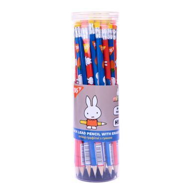Олівець чорнографітний Yes круглий з гумкою Miffy 2 дизайна мікс - 2