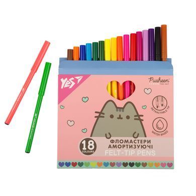 Фломастеры Yes Pusheen амортизирующие 18 цветов - 2