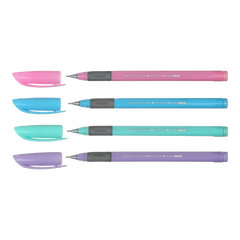 Ручка масляная PROVENCE GRIP, PASTEL, 0,5 мм, рез. грип, трехгр.корпус, синие чернила - 1