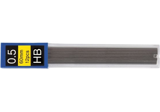 Стержні до механічного олівця HB-0,5мм. в пеналі 12шт. - 1