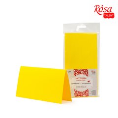 Набір заготовок для листівок 5шт 21х10,5см №2 жовтий 220г/м2 ROSA TALENT - 1