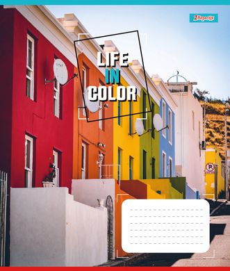 Зошит для записів 1В Life in colors А5 36 аркушів клітинка - 5