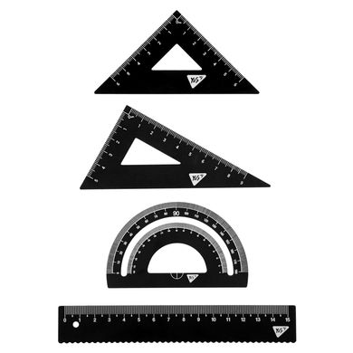 Набор линеек Yes (4 предм.), линейка 15 см, металл - 2