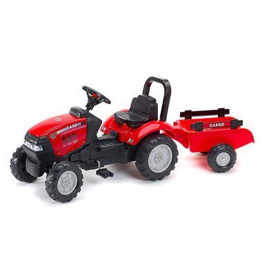 Дитячий трактор на педалях з причепом FALK 961B CASE IH (колір-червоний) - 2